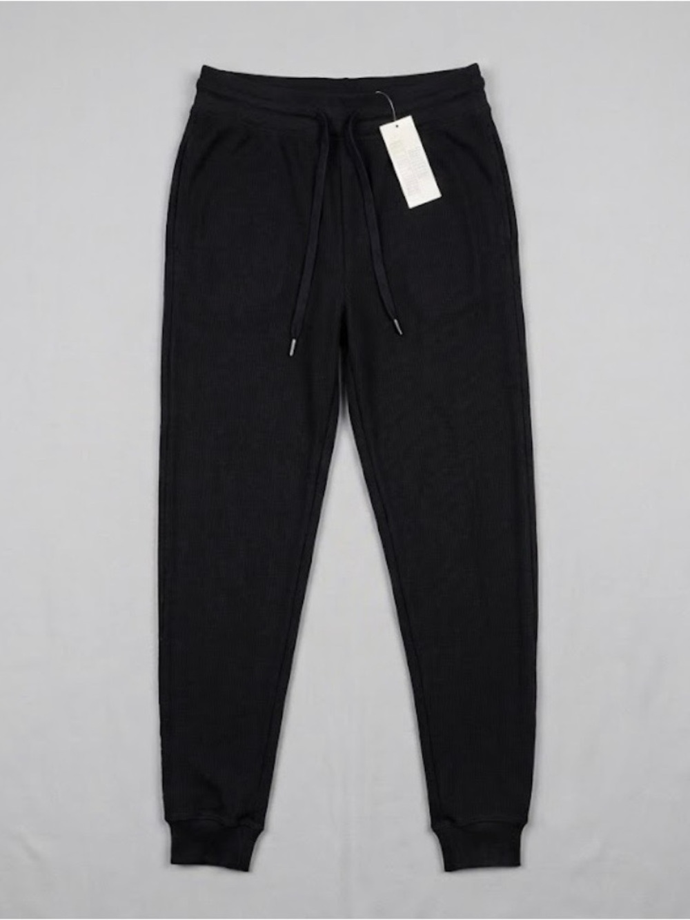 NWT Urban Outfitters Black Thermal Waffle Knit Joggers - Medium